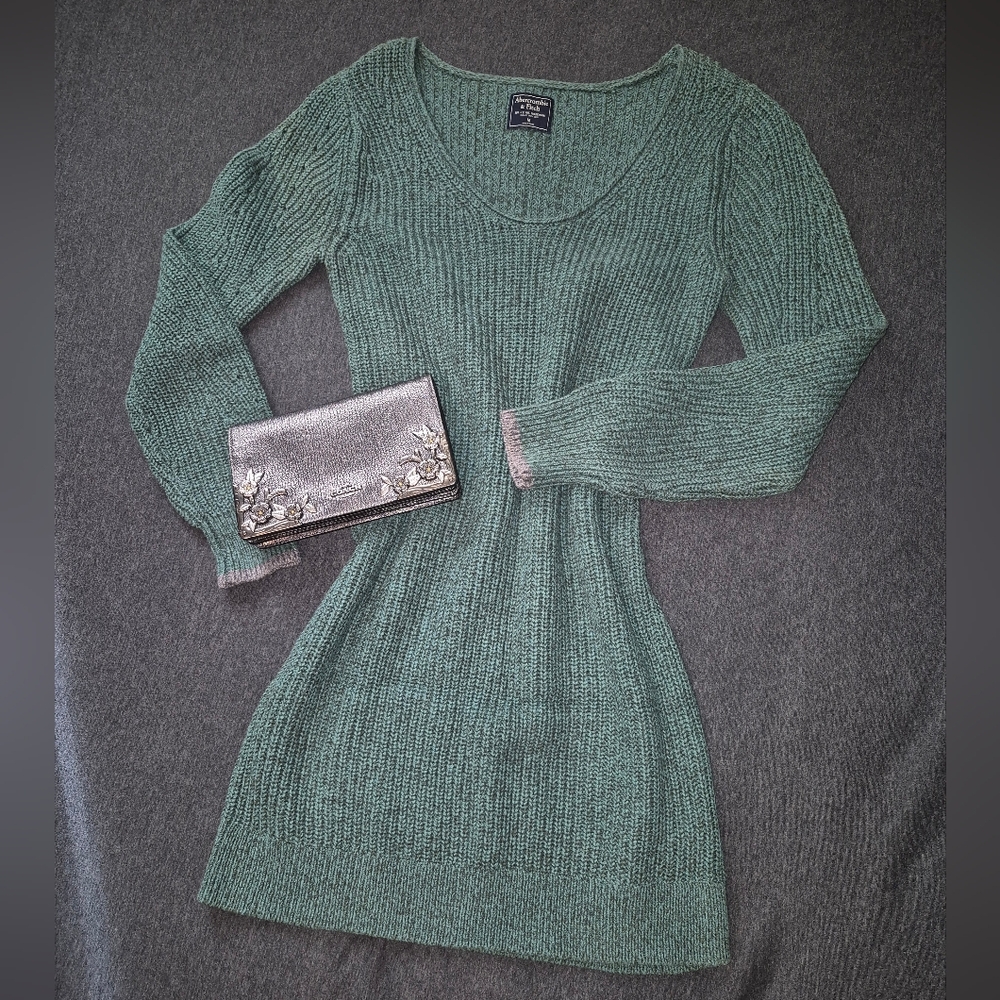 A&F Knit Green Sweater Dress